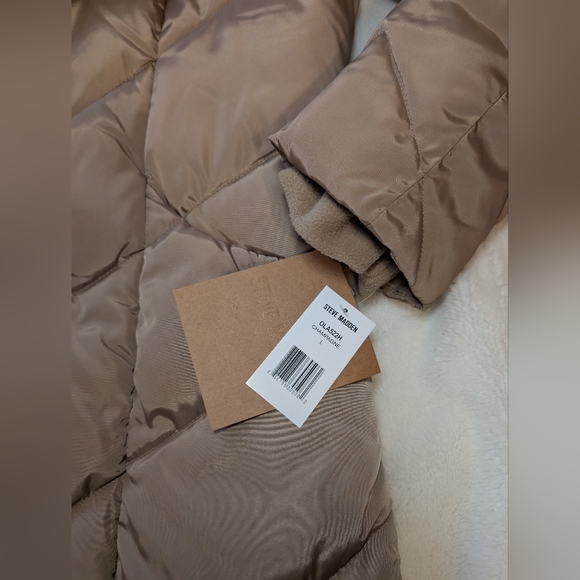Steve Madden NWT Tan Long Puffer Coat - Picture 9 of 10